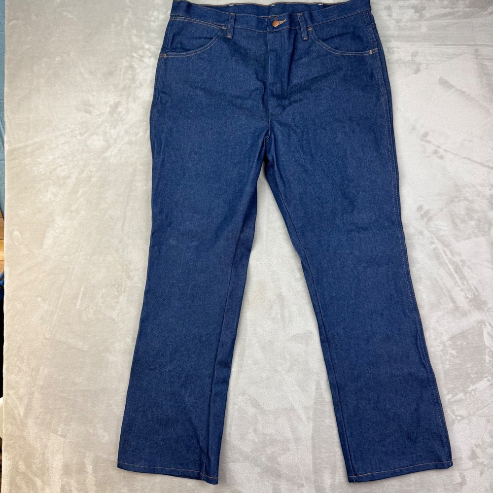 Wrangler 945NAV Cowboy Cut Bootcut‎ Rigid Denim Jeans 38x30 Vintage Mexico